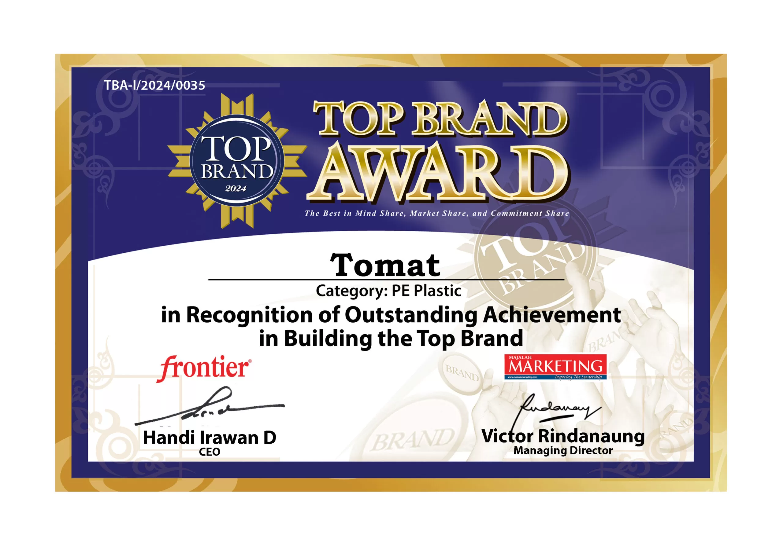 Top Brand | Serifikat TBA 2024
