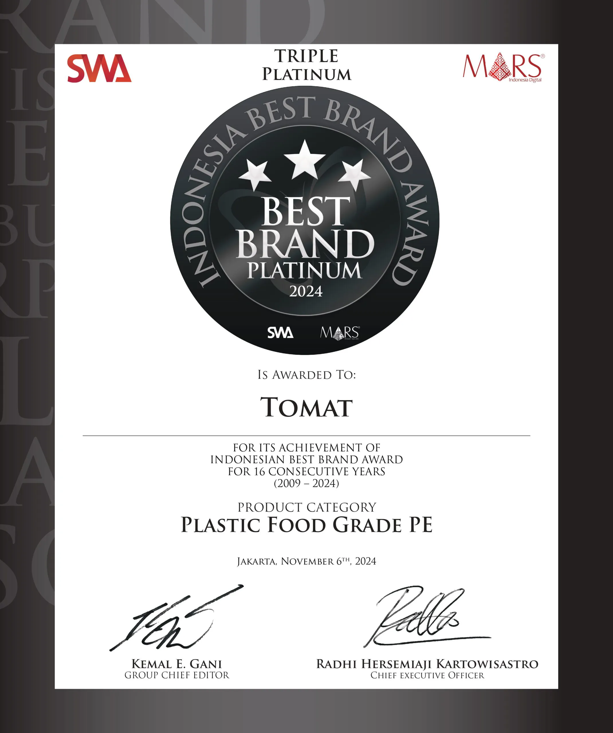Best Brand | Serifikat IBBA 2024