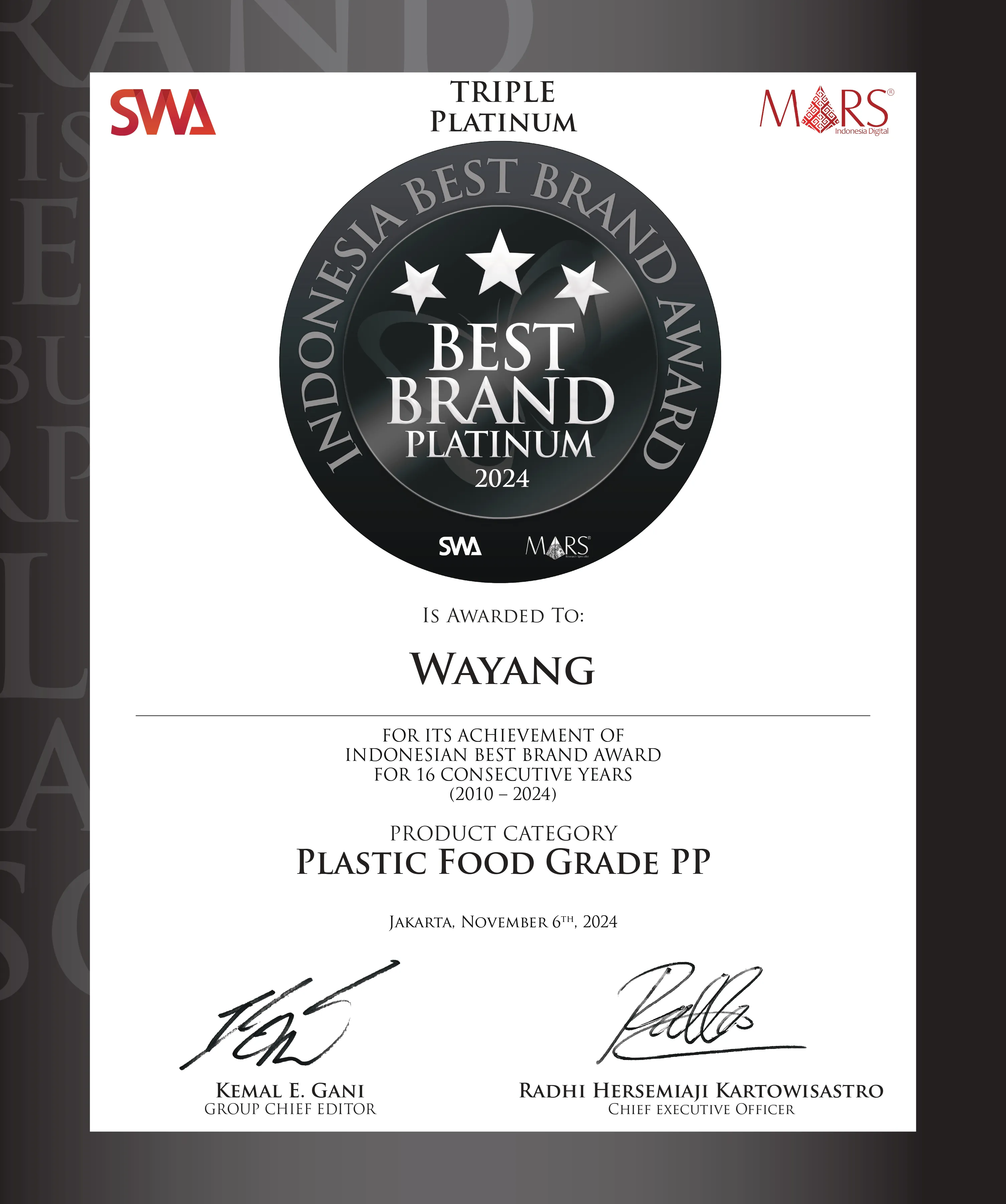 Best Brand | Serifikat IBBA 2024
